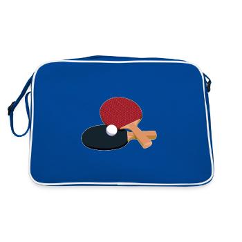 Table tennis bats Handle types Table Table tennis - Retro Bag - blue/white - Back