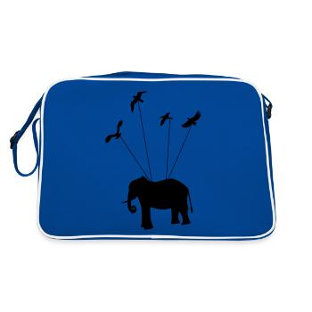 Vol d’éléphant - Sac Retro - bleu/blanc - Dos