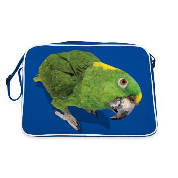The yellow-naped parrot - Retro Bag - blue/white - Back