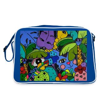 Monsieur Le Chat Mystique - Sac Retro - bleu/blanc - Dos