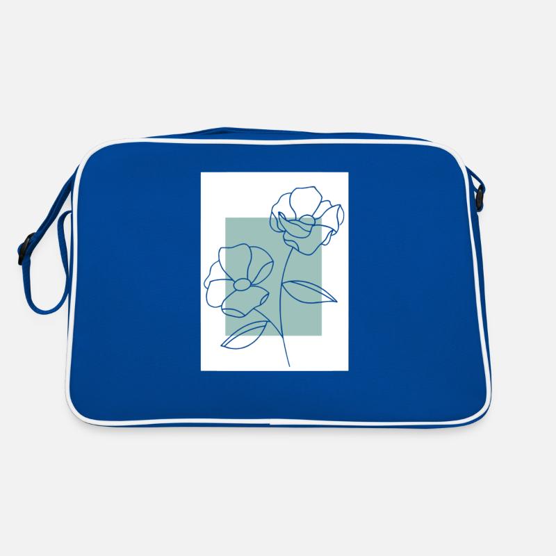 LinieBlumen2 Retro Tasche