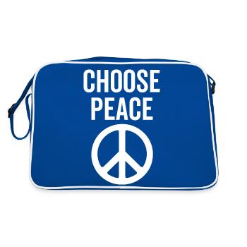 Choose Peace - Retro Bag - blue/white - Back