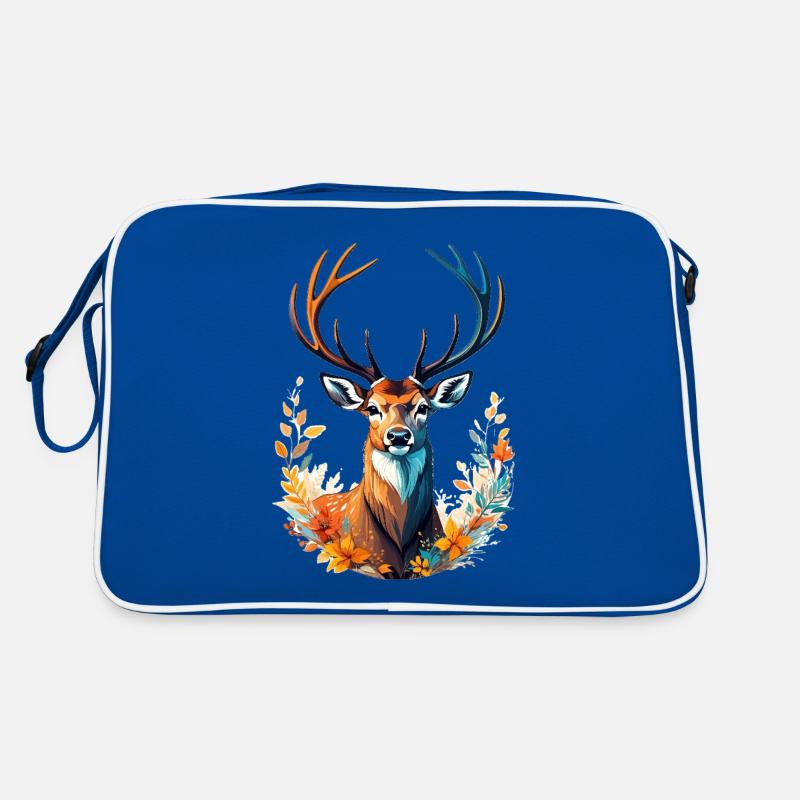 Majestic deer head - Nature Design Retro Tasche