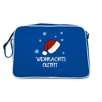 Weihnachten - Xmas - Weihnachtsfeier - Outfit - Retro Tasche - Blau/Weiß - Hinten