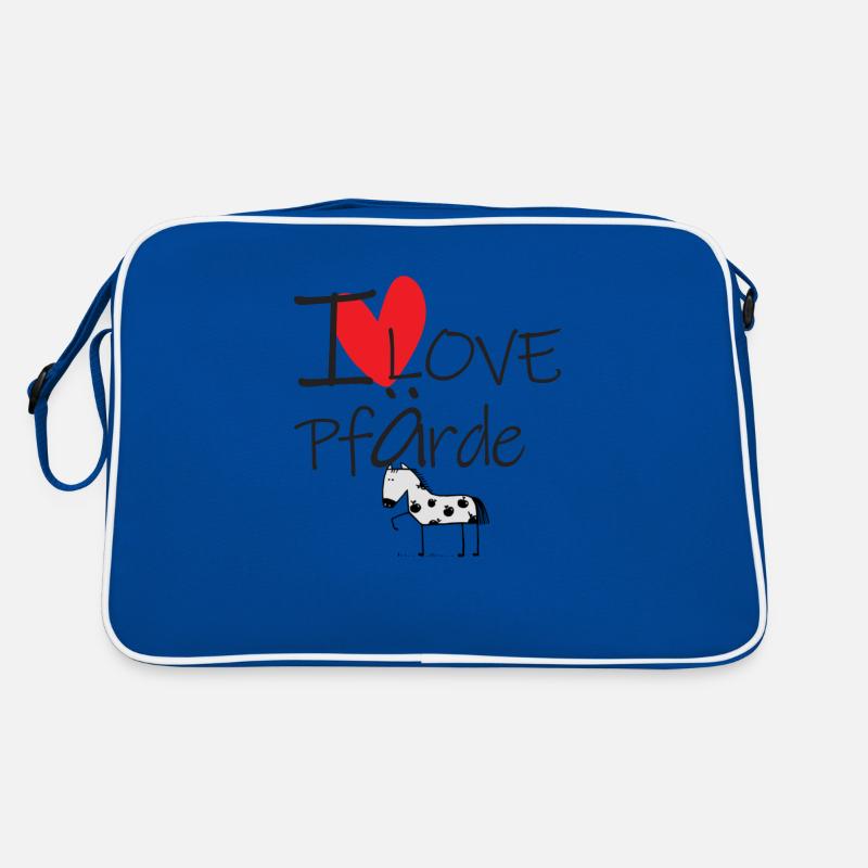 I Love Pfärde Retro Tasche