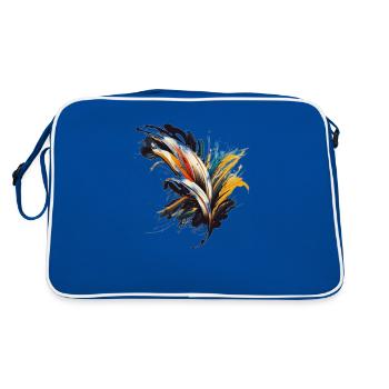 The Art of Modern Brushstrokes - Retro Bag - blue/white - Back