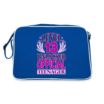Teen Birthday Level 13 unlocked - Retro Bag - blue/white - Back