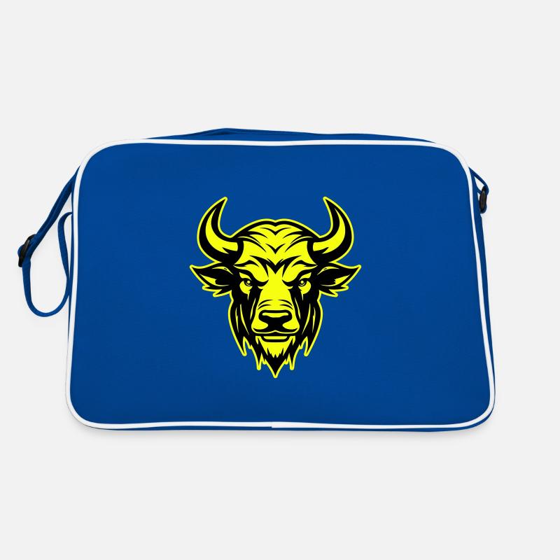 Bull Head Portrait Animal Taurus Symbol Retro Bag