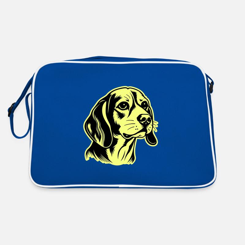 Beagle Hund Kopf Retro Tasche