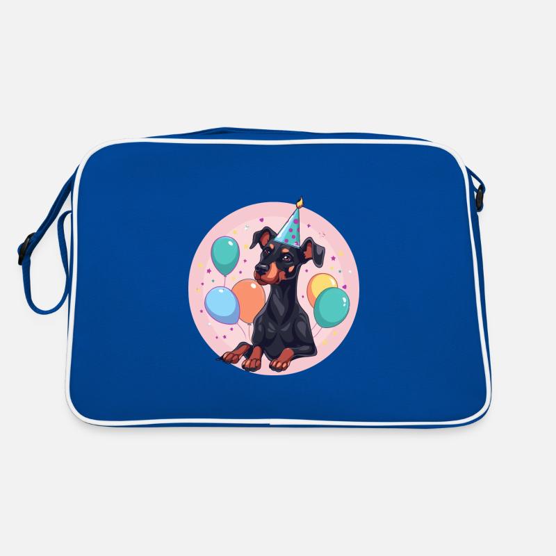 Doberman chien anniversaire bébé Sac Retro