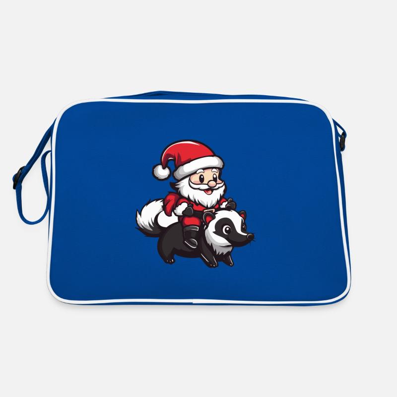 Skunk Santa Claus Retro Bag