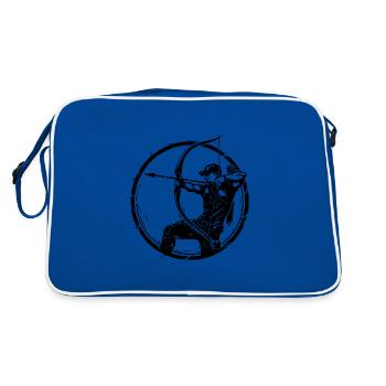 Sports de tir à l’arc - Sac Retro - bleu/blanc - Dos