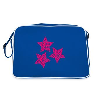 ALLES GUTE ZUM NEUEN JAHR. SAINT SYLVESTER. NEUJAHR - Retro Tasche - Blau/Weiß - Hinten