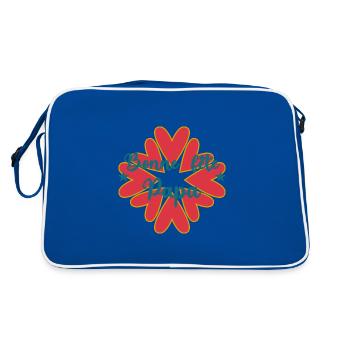 PAPA. FÊTE DES PÈRES. BONNE FÊTE PAPA. BONNE FÊTE - Sac Retro - bleu/blanc - Dos