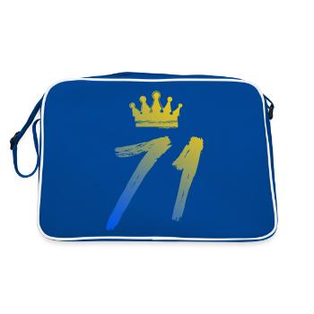 71 Number crown - Retro Bag - blue/white - Back