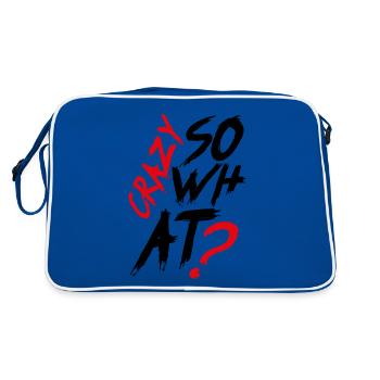 Crazy So What K-Pop Korean Music Korea Idea - Retro Bag - blue/white - Back