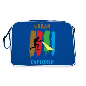 Urban Explorer - Urbex - Retro Bag - blue/white - Back