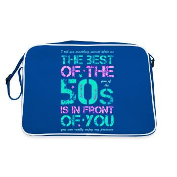 50s Fifties 50s 50's - Retro Bag - blue/white - Back