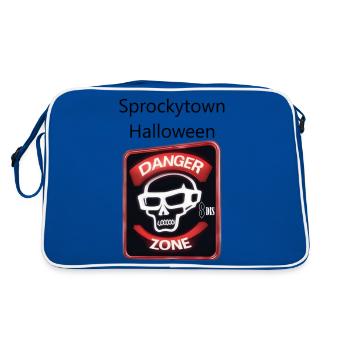 Zone de danger d’Halloween de Sprockytown - Sac Retro - bleu/blanc - Dos