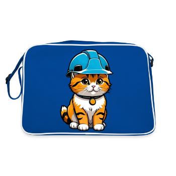 Cat site manager - Retro Bag - blue/white - Back