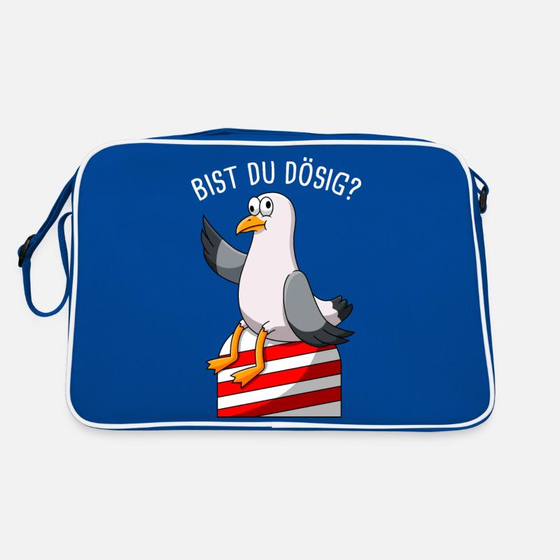 Bist Du Dösig Möwe Norddeutschland Retro Tasche