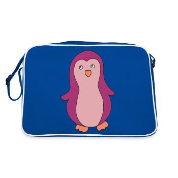 Pingouin Rose - Sac Retro - bleu/blanc - Dos
