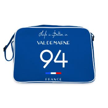 La vie est meilleure VAL-DE-MARNE Numéro 94 - Sac Retro - bleu/blanc - Dos