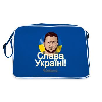 Slava Ukraini Glory of Ukraine - Retro Bag - blue/white - Back