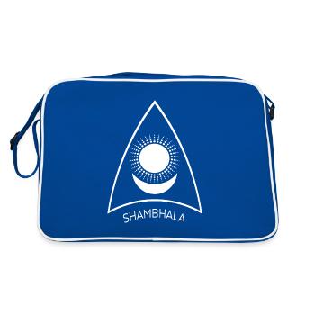 Shambhala Sun Moon Symbol 2 - Retro Bag - blue/white - Back