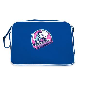 Synth Cat Flashy - Sac Retro - bleu/blanc - Dos