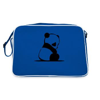 Panda triste douce - Sac Retro - bleu/blanc - Dos