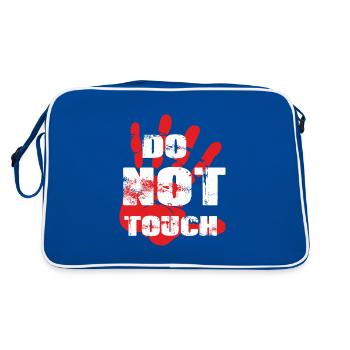 Do not touch - Retro Bag - blue/white - Back