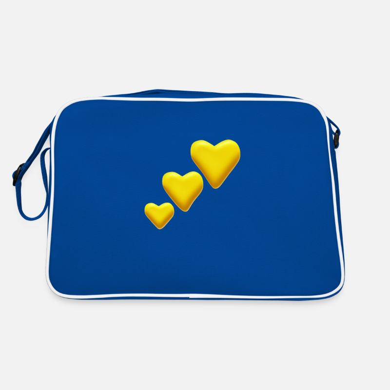 Herz gelb Geschenkidee gelbe Herzen Retro Tasche