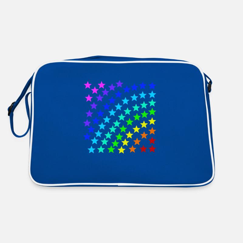 Sterne bunt Regenbogen Geschenkidee Retro Tasche