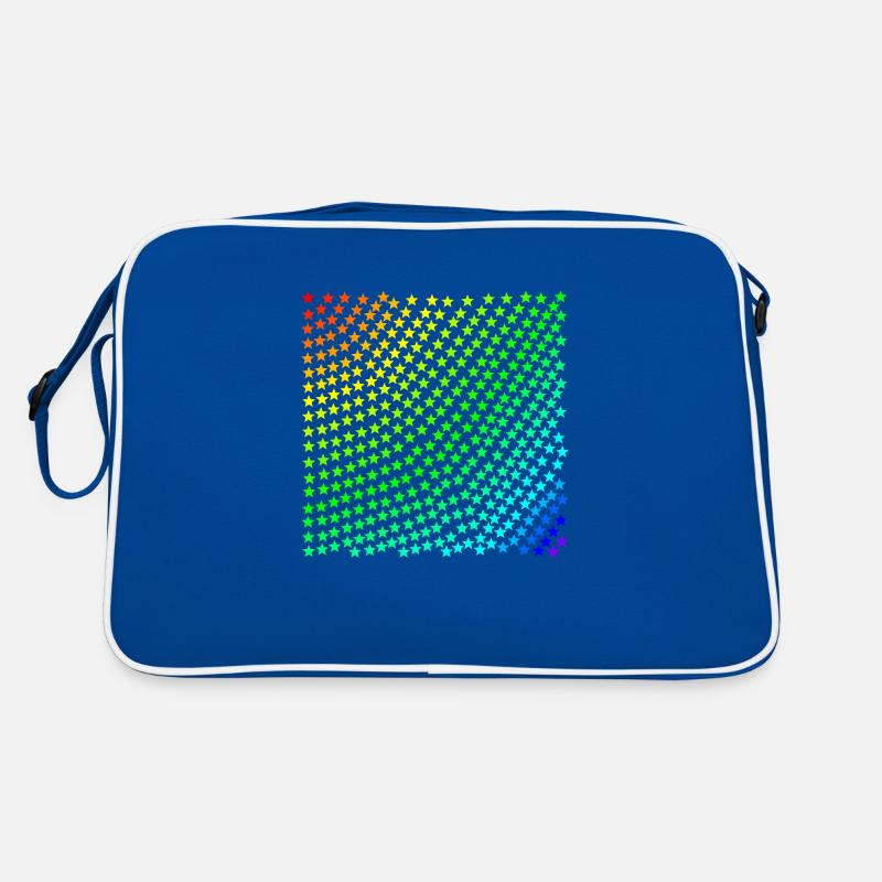 Stern Sterne Regenbogen bunt Geschenkidee Retro Tasche