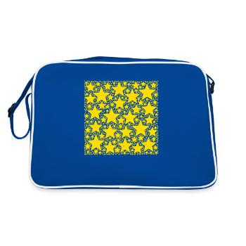 Idée cadeau étoile jaune Noël - Sac Retro - bleu/blanc - Dos