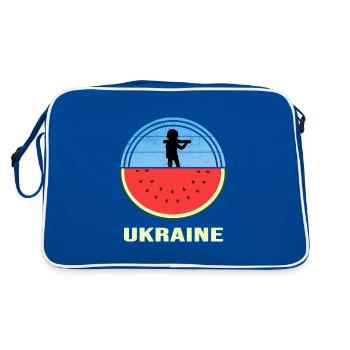 Kherson UKRAINE Kherson Oblast Watermelon - Retro Bag - blue/white - Back