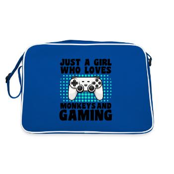 Gamer and Monkeys: Video Games and Wild Adventure - Retro Bag - blue/white - Back