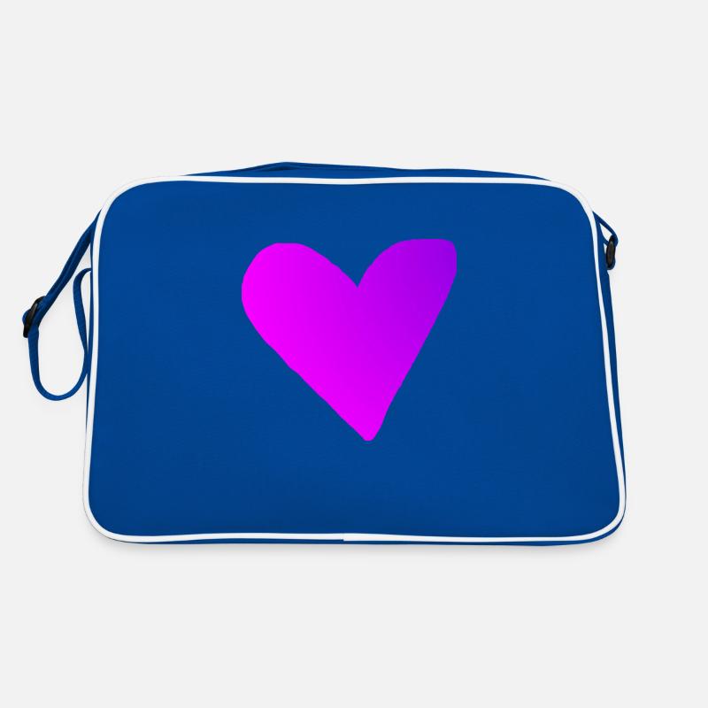 Heart Pink Pink Purple Gift Idea Retro Bag