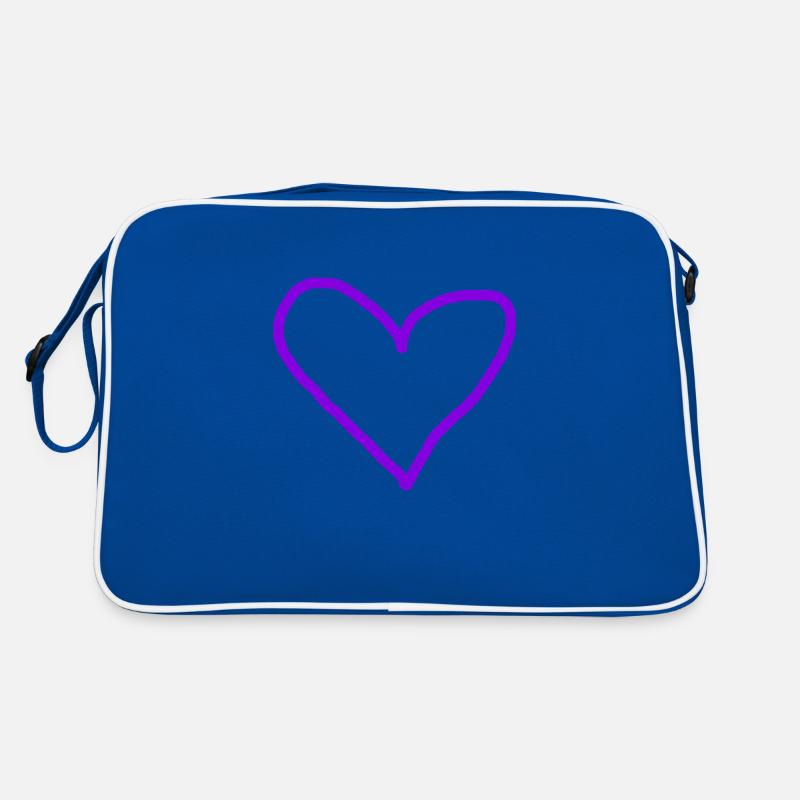 Coeur Violet Idée Cadeau Coeurs Violet Sac Retro