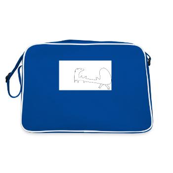 Jupin - Sac Retro - bleu/blanc - Dos
