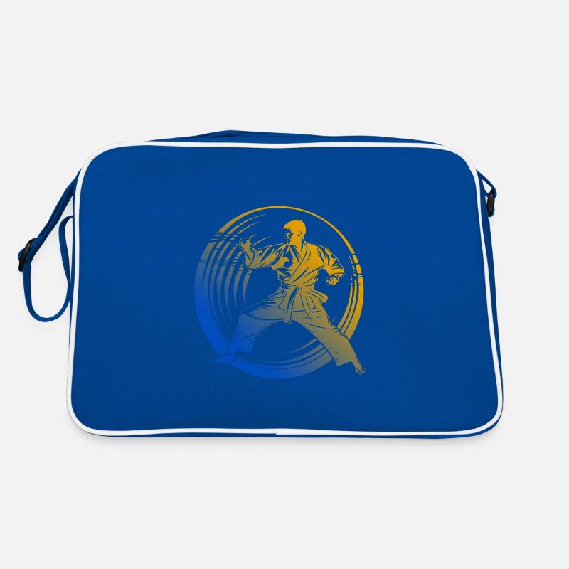 Karaté Silhouette Coloré Sac Retro