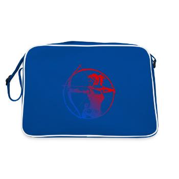 Archery Silhouette Colorful - Retro Bag - blue/white - Back