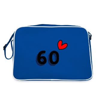 60 YEARS. 60th ANNIVERSARY. ANNIVERSARY 60 YEARS. 60 - Retro Bag - blue/white - Back