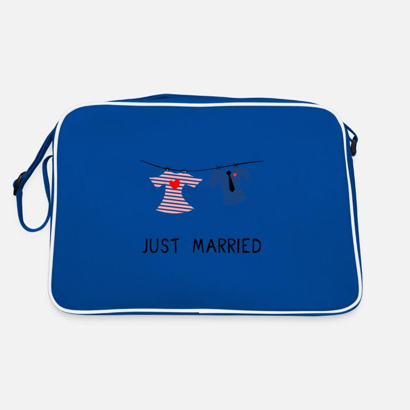 JUST MARRIED. MARRIED. VIVE LES MARIES Sac Retro