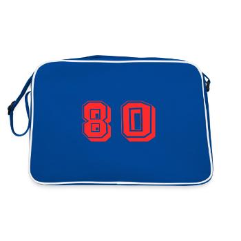 80 YEARS. 80th ANNIVERSARY. ANNIVERSARY 80 YEARS. 80 - Retro Bag - blue/white - Back