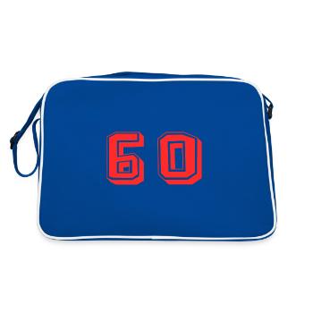 60 YEARS. 60th ANNIVERSARY. ANNIVERSARY 60 YEARS. 60 - Retro Bag - blue/white - Back