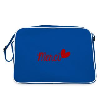 MERCI. THANKS. THANK YOU. ANNIVERSAIRE. NAISSANCE. - Sac Retro - bleu/blanc - Dos