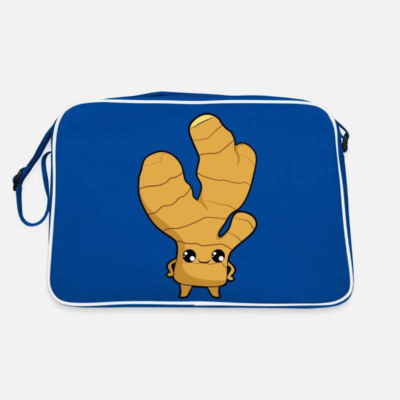 Ingwer - Retro Tasche - Blau/Weiß