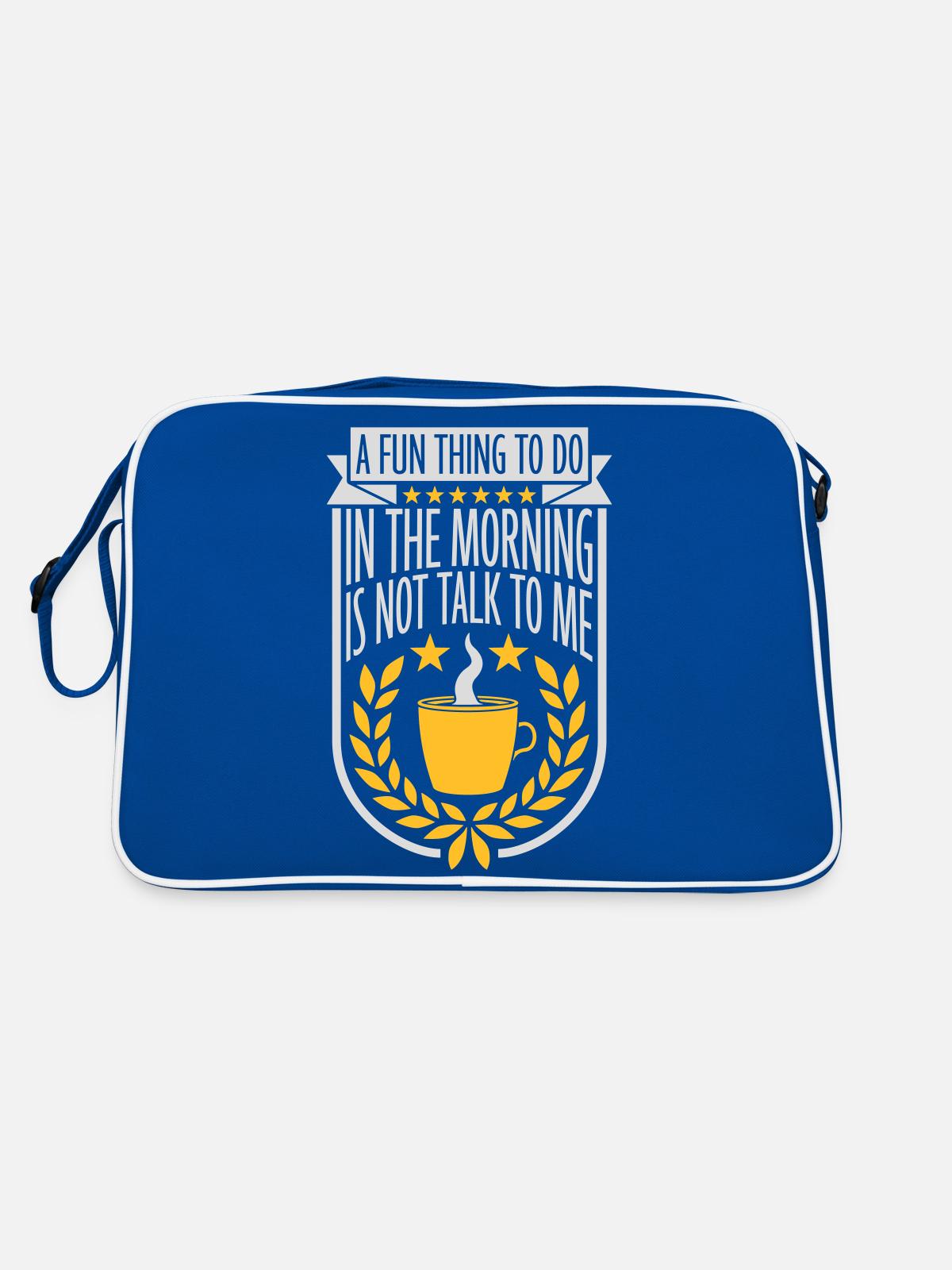 ne me parle pas - Sac Retro - bleu/blanc - Dos